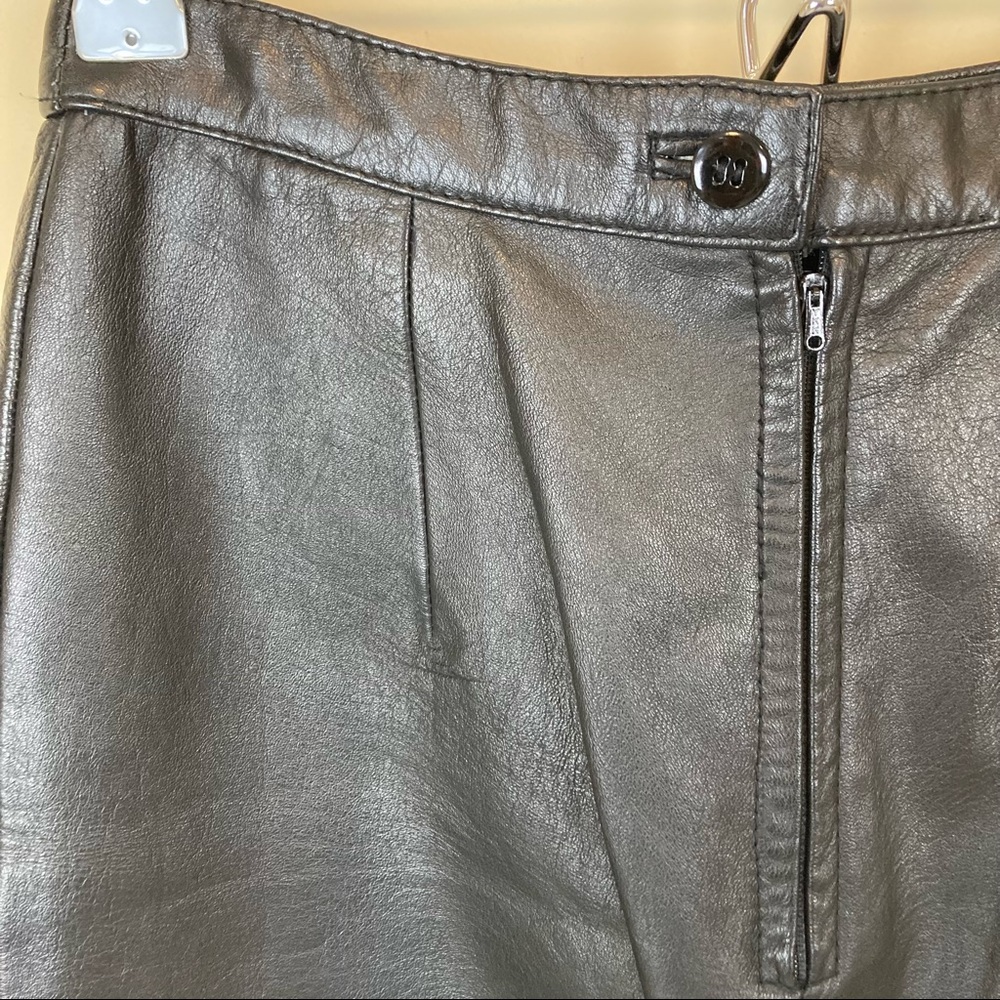 Vintage Neiman Marcus Exclusive NM Only Black Leather Pencil Skirt - Picture 4 of 10
